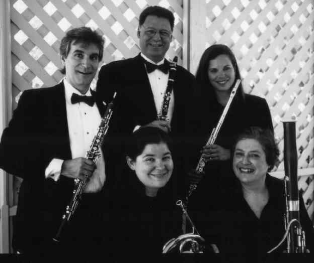 Gerard Reuter, Oboe; Jerry Kirkbride, Clarinet;
Katherine Ransom, Flute; Nancy Billmann, Horn; Jane Taylor, Bassoon